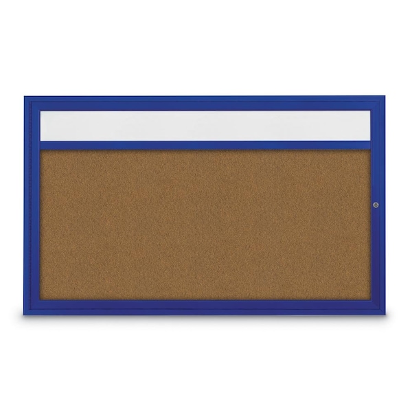 Hinge-less Radius Corkboard, 30"x36", Satin Alum Frame/Rubber